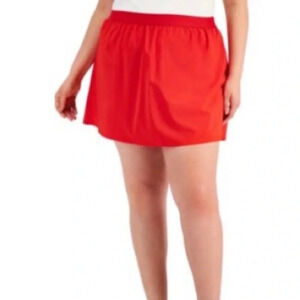 Live well lifestyle red stretch waist skirt size XL